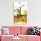 Vincent van Gogh - Moulin de la Galette, molen Canvas Afdruk (Insitu (Woonkamer))