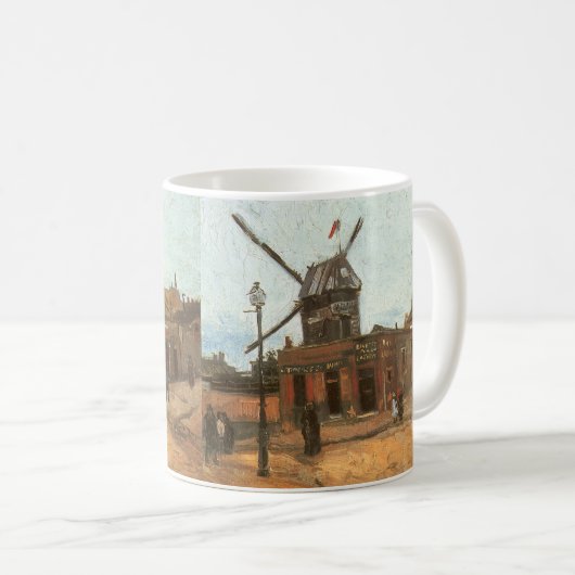 Vincent van Gogh - Moulin de la Galette, Molen Koffiemok (Voorkant rechts)