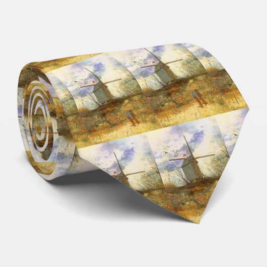 Vincent van Gogh - Moulin de la Galette, Molen Stropdas (Opgerold)