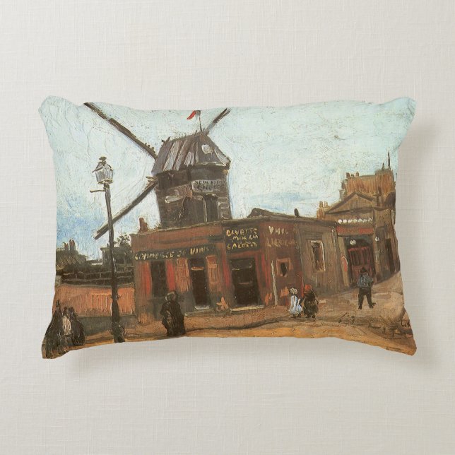 Vincent van Gogh - Moulin de la Galette, Windmolen Accent Kussen (Voorkant)