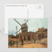 Vincent van Gogh - Moulin de la Galette, Windmolen Briefkaart (Voorkant / Achterkant)