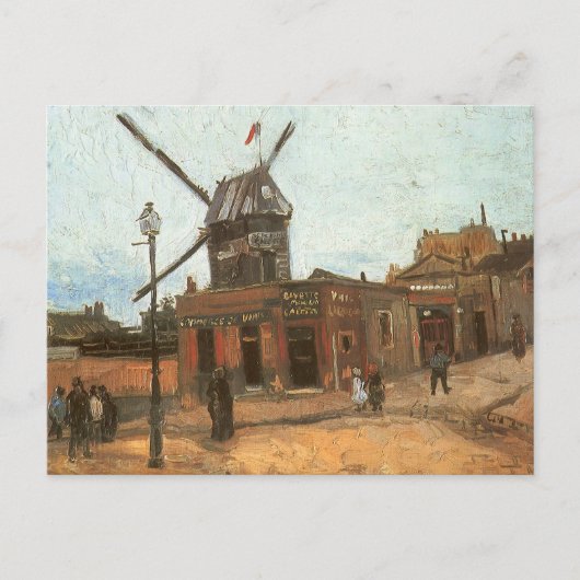 Vincent van Gogh - Moulin de la Galette, Windmolen Briefkaart (Voorkant)