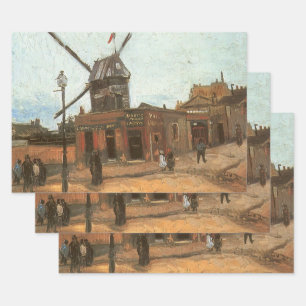 Vincent van Gogh - Moulin de la Galette, Windmolen Inpakpapier Vel