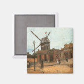 Vincent van Gogh - Moulin de la Galette, Windmolen Magneet (Voorkant / Achterkant)