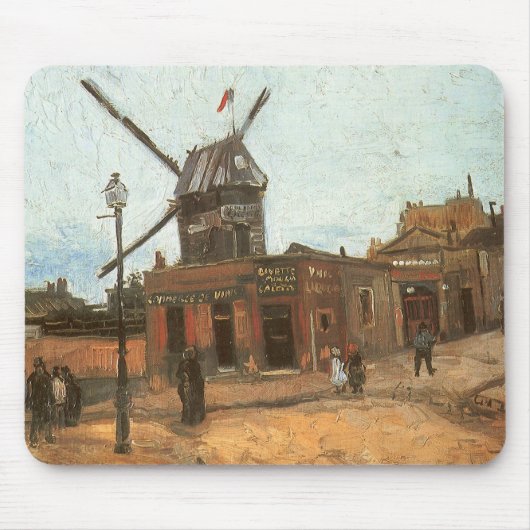 Vincent van Gogh - Moulin de la Galette, Windmolen Muismat (Voorkant)