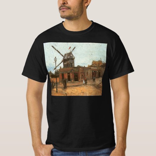Vincent van Gogh - Moulin de la Galette, Windmolen T-shirt (Voorkant)