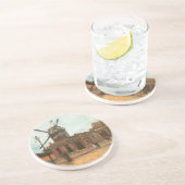 Vincent van Gogh - Moulin de la Galette, Windmolen Zandsteen Onderzetter (Zijkant)