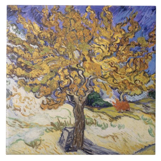 Vincent van Gogh | Mulberry Tree, 1889 Tegeltje (Voorkant)