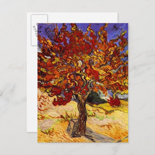 Vincent Van Gogh Mulberry Tree Fine Art Painting Briefkaart (Voorkant / Achterkant)