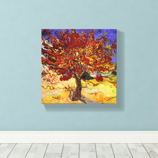 Vincent Van Gogh Mulberry Tree Fine Art Painting Canvas Afdruk (Insitu (Houten vloer))