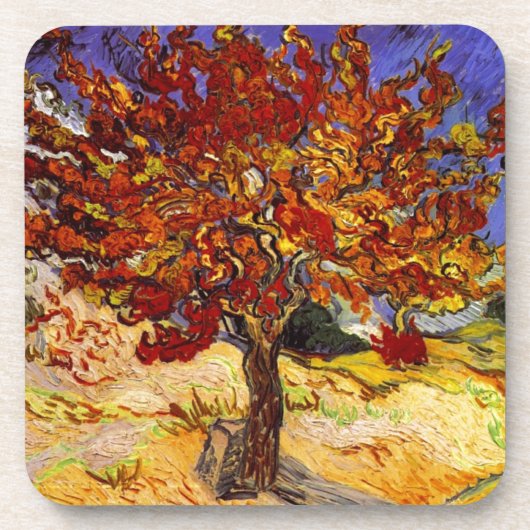 Vincent Van Gogh Mulberry Tree Fine Art Painting Onderzetter (Voorkant)