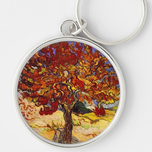 Vincent Van Gogh Mulberry Tree Fine Art Painting Sleutelhanger (Voorkant)