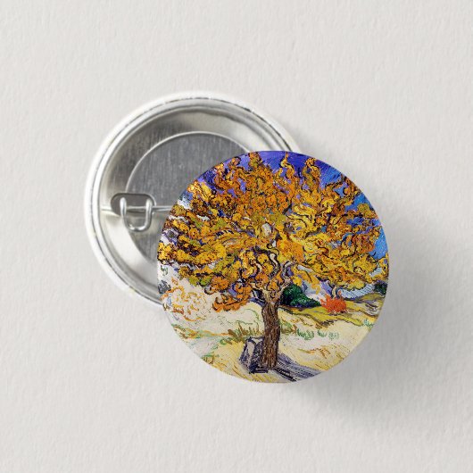 Vincent Van Gogh Mulberry Tree Fine Art Ronde Button 3,2 Cm (Voorkant /achterkant)