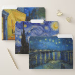 Vincent Van Gogh - Nacht proefstukken selecteren Documentenmap<br><div class="desc">Vincent Van Gogh - Selectie van nachtmasterstukken - Sterrennacht over de Rijn - Cafe Terrace op de plaats van het forum bij nacht - De Sterrennacht</div>