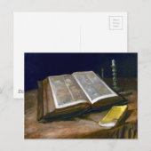 Vincent van Gogh, nog steeds in leven met bijbel Briefkaart (Voorkant / Achterkant)