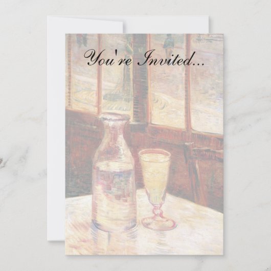 Vincent Van Gogh - Nog steeds leven met Absinthe Kaart (Voorkant)