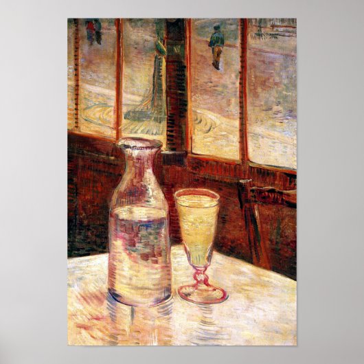 Vincent Van Gogh - Nog steeds leven met Absinthe Poster (Voorkant)