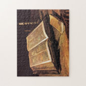 Vincent van Gogh - nog steeds leven met bijbel Legpuzzel (Verticaal)