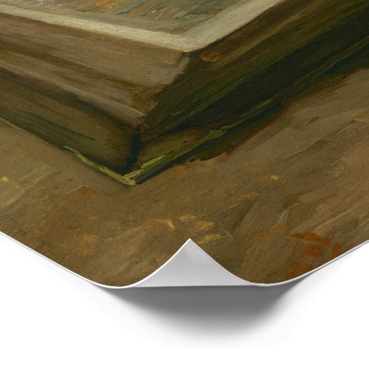 Vincent van Gogh - Nog steeds leven met bijbel Poster (Hoek)