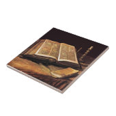 Vincent van Gogh - nog steeds leven met bijbel Tegeltje (Zijkant)