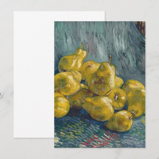 Vincent Van Gogh - Nog steeds leven met peren Bedankkaart (Voorkant / Achterkant)