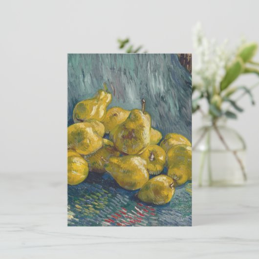 Vincent Van Gogh - Nog steeds leven met peren Bedankkaart (Staand voorkant)