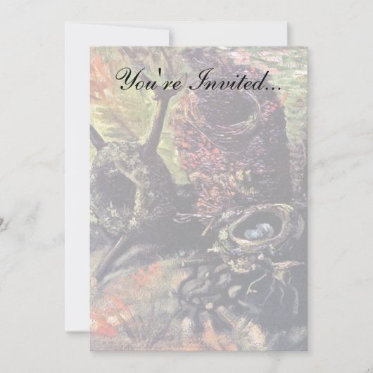 Vincent Van Gogh - nog steeds leven met vogelneste Kaart (Voorkant)