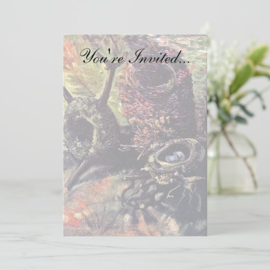 Vincent Van Gogh - nog steeds leven met vogelneste Kaart (Staand voorkant)