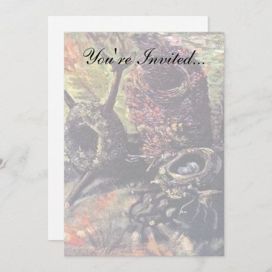 Vincent Van Gogh - nog steeds leven met vogelneste Kaart (Voorkant / Achterkant)