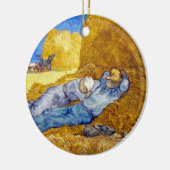 Vincent Van Gogh - Noon Rest van het Werk - Fine A Keramisch Ornament (Links)