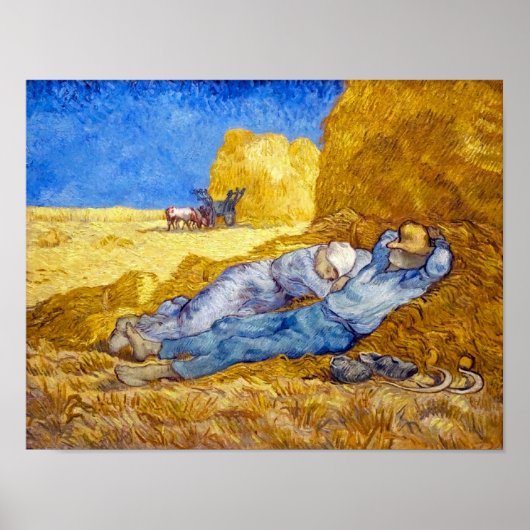 Vincent Van Gogh - Noon Rest van het Werk - Fine A Poster (Voorkant)