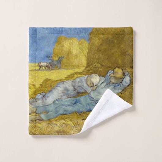 Vincent Van Gogh - Noon, rest van het werk / Siest Bad Handdoek (Wasdoekje)