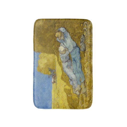 Vincent Van Gogh - Noon, rest van het werk / Siest Badmat (Voorkant Verticaal)