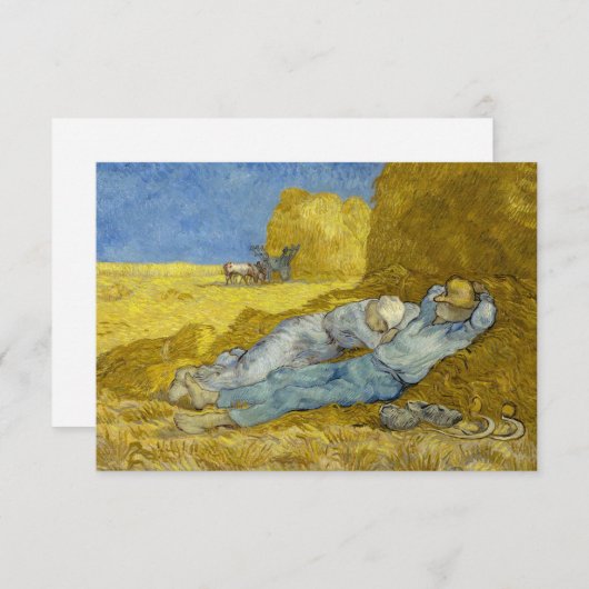 Vincent Van Gogh - Noon, rest van het werk / Siest Bedankkaart (Voorkant / Achterkant)