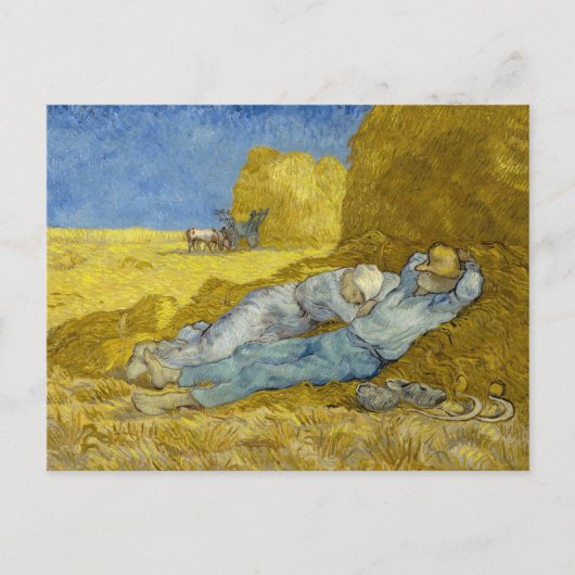Vincent Van Gogh - Noon, rest van het werk / Siest Briefkaart (Voorkant)