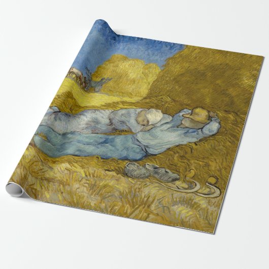 Vincent Van Gogh - Noon, rest van het werk / Siest Cadeaupapier (Uitgerold)