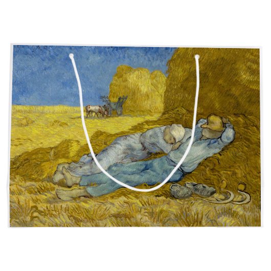 Vincent Van Gogh - Noon, rest van het werk / Siest Groot Cadeauzakje (Achterkant)