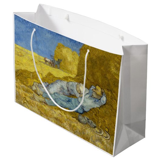 Vincent Van Gogh - Noon, rest van het werk / Siest Groot Cadeauzakje (Achterkant Gekanteld)