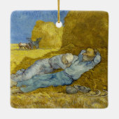 Vincent Van Gogh - Noon, rest van het werk / Siest Keramisch Ornament (Achterkant)