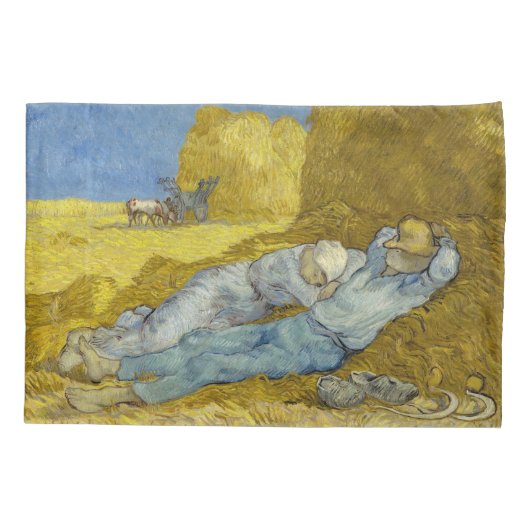 Vincent Van Gogh - Noon, rest van het werk / Siest Kussensloop (Achterkant)
