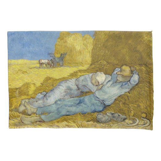 Vincent Van Gogh - Noon, rest van het werk / Siest Kussensloop (Voorkant)