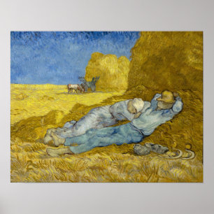 Vincent Van Gogh - Noon, rest van het werk / Siest Poster