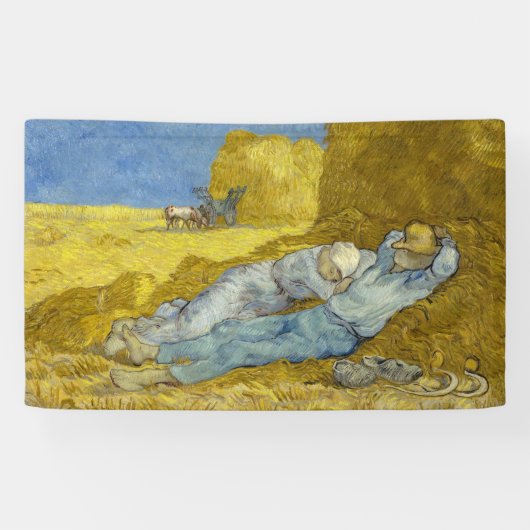 Vincent Van Gogh - Noon, rest van het werk / Siest Spandoek (Horizontaal)