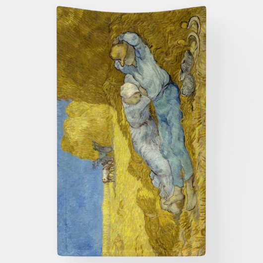 Vincent Van Gogh - Noon, rest van het werk / Siest Spandoek (Verticaal)