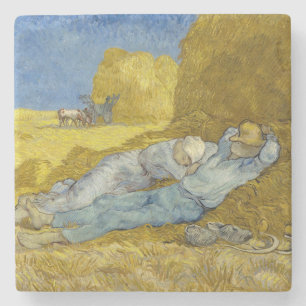 Vincent Van Gogh - Noon, rest van het werk / Siest Stenen Onderzetter