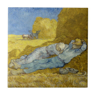 Vincent Van Gogh - Noon, rest van het werk / Siest Tegeltje
