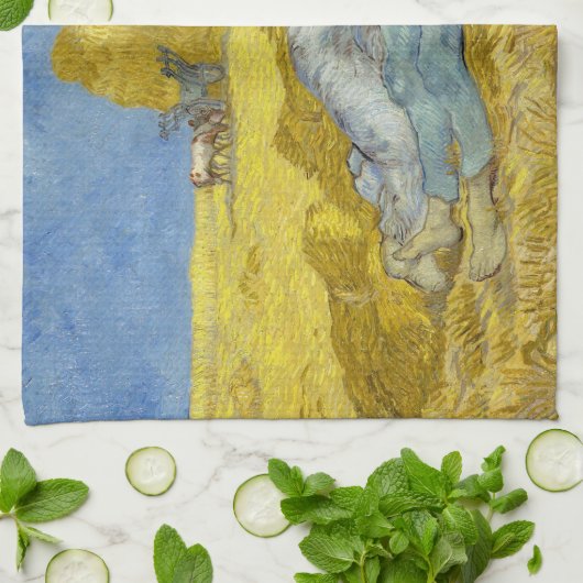 Vincent Van Gogh - Noon, rest van het werk / Siest Theedoek (Gevouwen)