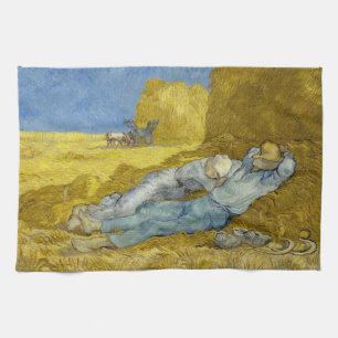 Vincent Van Gogh - Noon, rest van het werk / Siest Theedoek
