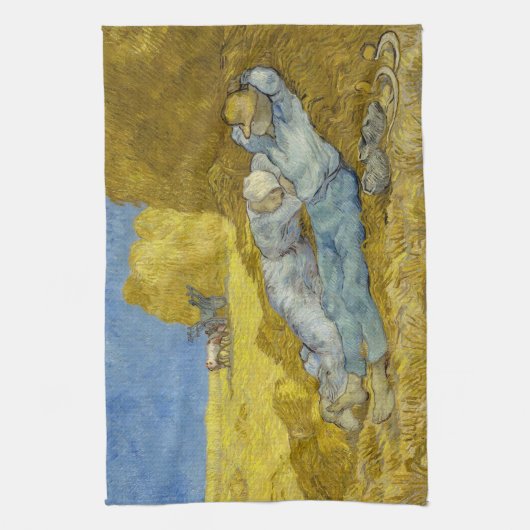 Vincent Van Gogh - Noon, rest van het werk / Siest Theedoek (Verticaal)