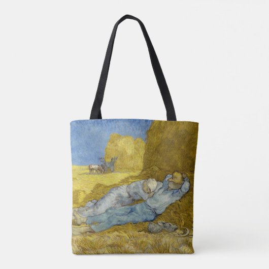Vincent Van Gogh - Noon, rest van het werk / Siest Tote Bag (Achterkant)
